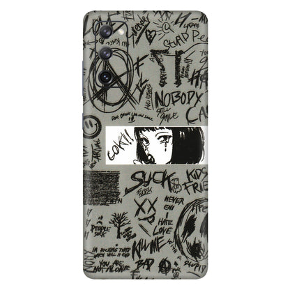 Samsung A/S Series Phone Skins (All Models) - Never Have Love Anime - 3D Embossed Finish (L-260) Samsung Galaxy S20 FE