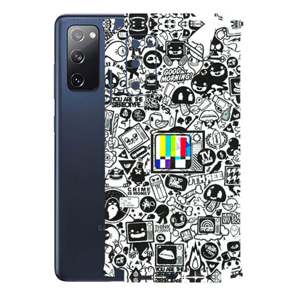 Samsung A/S Series Phone Skins (All Models) - Doodles Positive Art - 3D Embossed Finish (L-263) Samsung Galaxy S20 FE