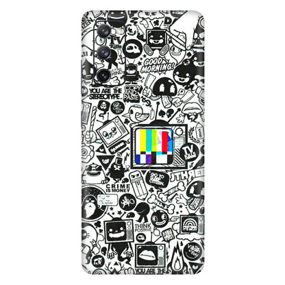 Samsung A/S Series Phone Skins (All Models) - Doodles Positive Art - 3D Embossed Finish (L-263) Samsung Galaxy S20 FE