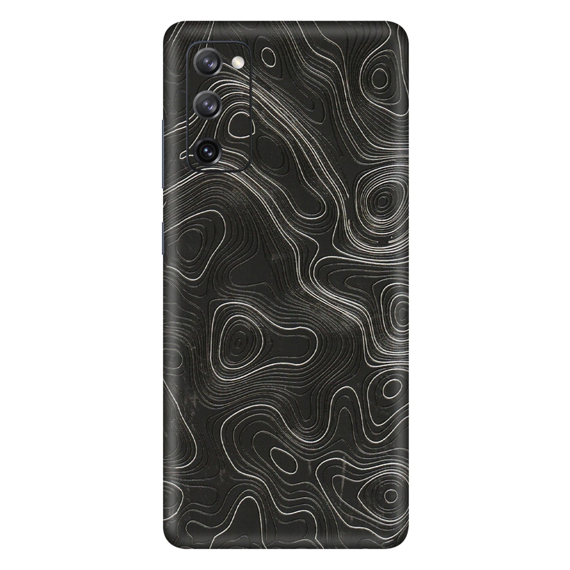 Samsung A/S Series Phone Skins (All Models) - Abstract White Line Map - 3D Embossed Finish (L-269) Samsung Galaxy S20 FE