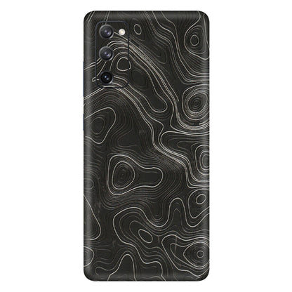 Samsung A/S Series Phone Skins (All Models) - Abstract White Line Map - 3D Embossed Finish (L-269) Samsung Galaxy S20 FE