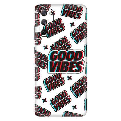 Samsung A/S Series Phone Skins (All Models) - Good Vibes - 3D Embossed Finish (L-282) Samsung Galaxy S20 FE