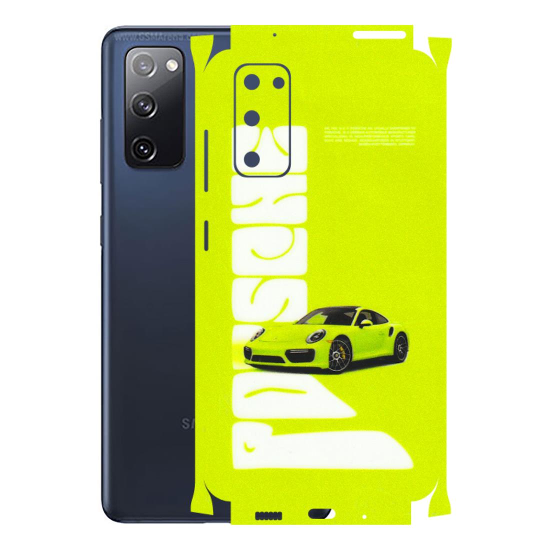 Samsung A/S Series Phone Skins (All Models) - Lime Green Porche - 3D Embossed Finish (L-30) Samsung Galaxy S20 FE