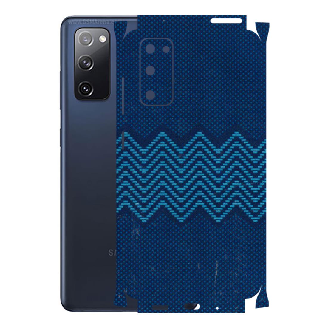 Samsung A/S Series Phone Skins (All Models) - Blue Sober Waves - 3D Embossed Finish (L-306) Samsung Galaxy S20 FE