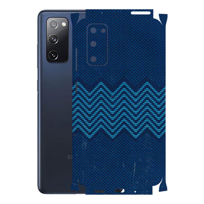 Samsung A/S Series Phone Skins (All Models) - Blue Sober Waves - 3D Embossed Finish (L-306) Samsung Galaxy S20 FE
