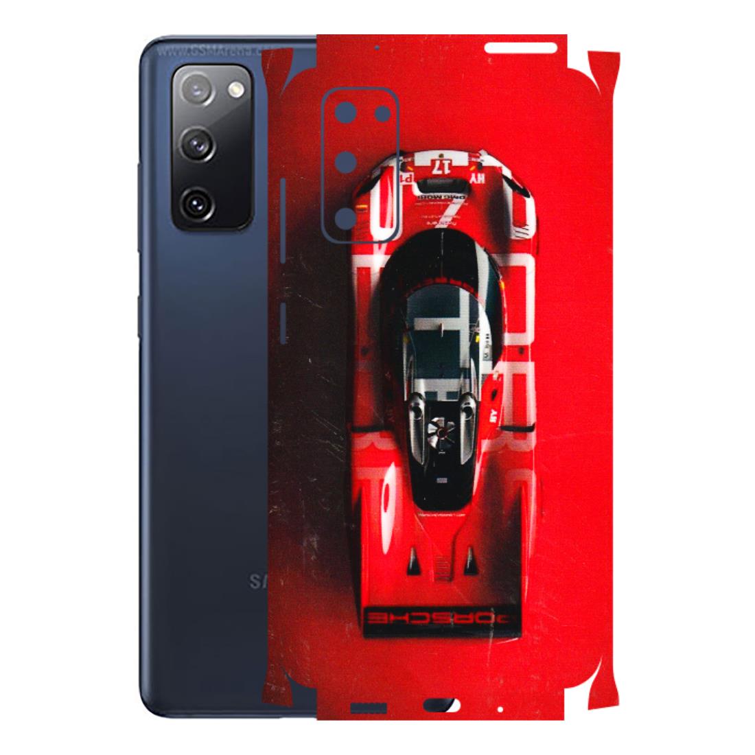 Samsung A/S Series Phone Skins (All Models) - Red Porsche Car Logo - 3D Embossed Finish (L-315) Samsung Galaxy S20 FE