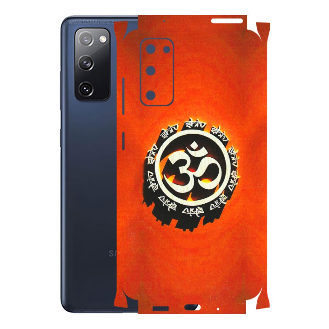 Samsung A/S Series Phone Skins (All Models) - Aum Shiv Orange - 3D Embossed Finish (L-32) Samsung Galaxy S20 FE