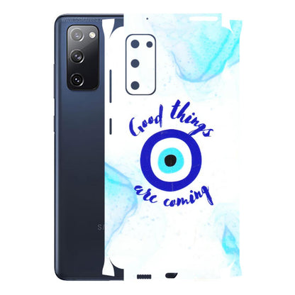 Samsung A/S Series Phone Skins (All Models) - Evil Eye Good Things Are Coming - 3D Embossed Finish (L-322) Samsung Galaxy S20 FE