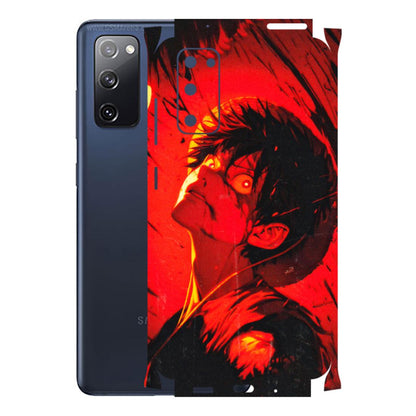 Samsung A/S Series Phone Skins (All Models) - D.Luffy Power Up One Piece Anime - 3D Embossed Finish (L-326) Samsung Galaxy S20 FE
