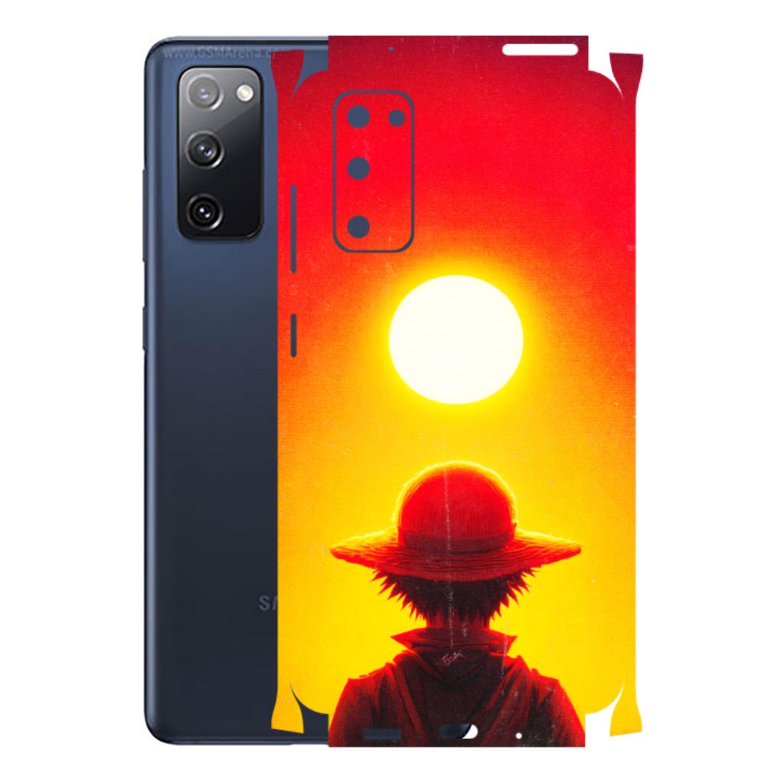 Samsung A/S Series Phone Skins (All Models) - Cool Sunset With Monkey D.Luffy Anime - 3D Embossed Finish (L-329) Samsung Galaxy S20 FE