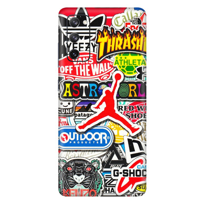 Samsung A/S Series Phone Skins (All Models) - Multi Brands Sticker Graffiti - 3D Embossed Finish (L-37) Samsung Galaxy S20 FE