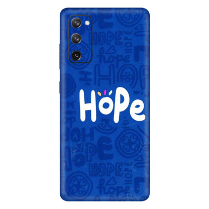 Samsung A/S Series Phone Skins (All Models) - Hope Doodles Blue - 3D Embossed Finish (L-43) Samsung Galaxy S20 FE