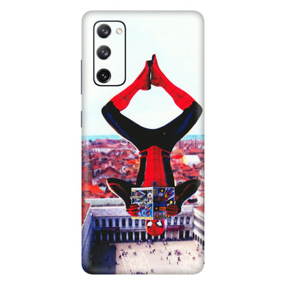 Samsung A/S Series Phone Skins (All Models) - Spiderman Hanging - 3D Embossed Finish (L-53) Samsung Galaxy S20 FE