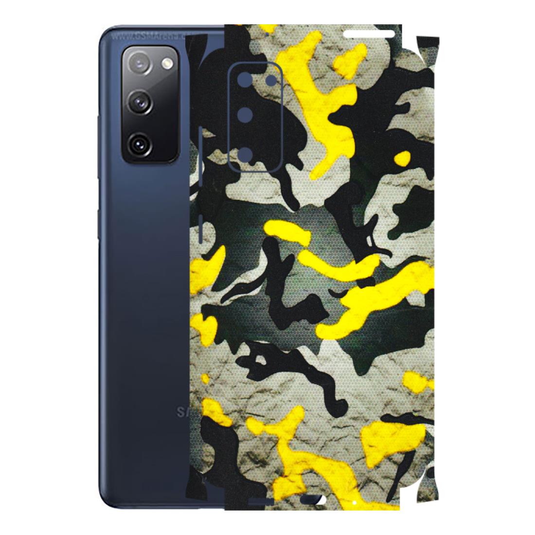 Samsung A/S Series Phone Skins (All Models) - Yellow Camouflage - 3D Embossed Finish (L-61) Samsung Galaxy S20 FE