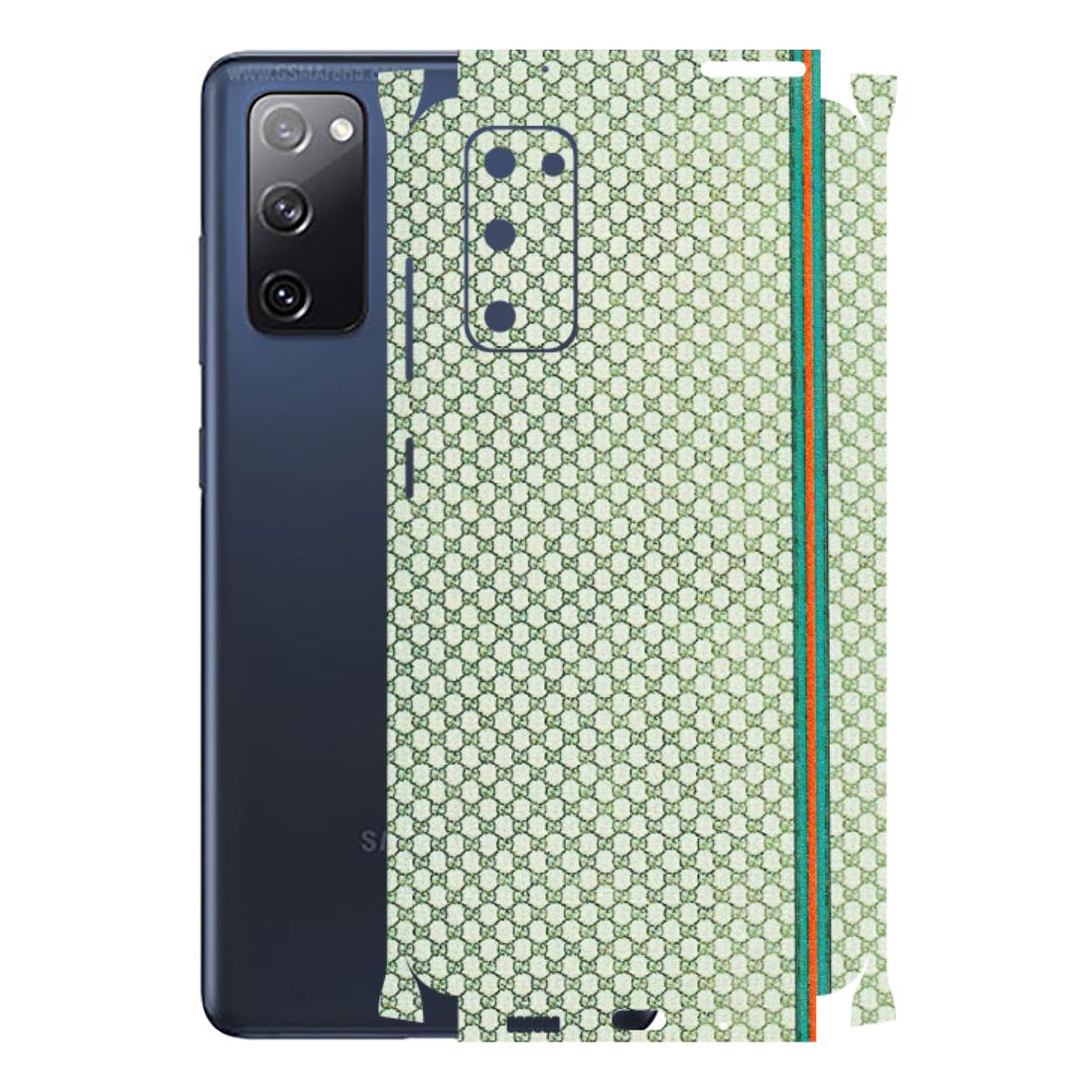 Samsung A/S Series Phone Skins (All Models) - Gucci Fabric Pattern - 3D Embossed Finish (L-73) Samsung Galaxy S20 FE