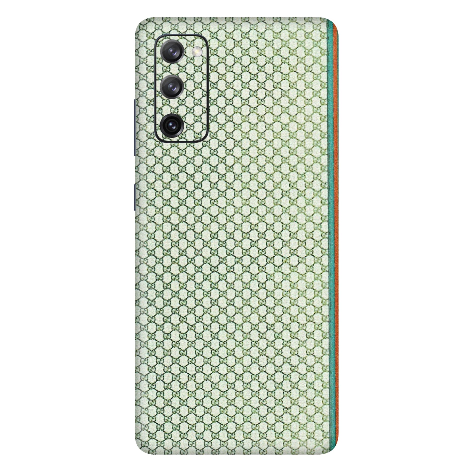 Samsung A/S Series Phone Skins (All Models) - Gucci Fabric Pattern - 3D Embossed Finish (L-73) Samsung Galaxy S20 FE