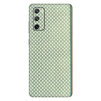 Samsung A/S Series Phone Skins (All Models) - Gucci Fabric Pattern - 3D Embossed Finish (L-73) Samsung Galaxy S20 FE