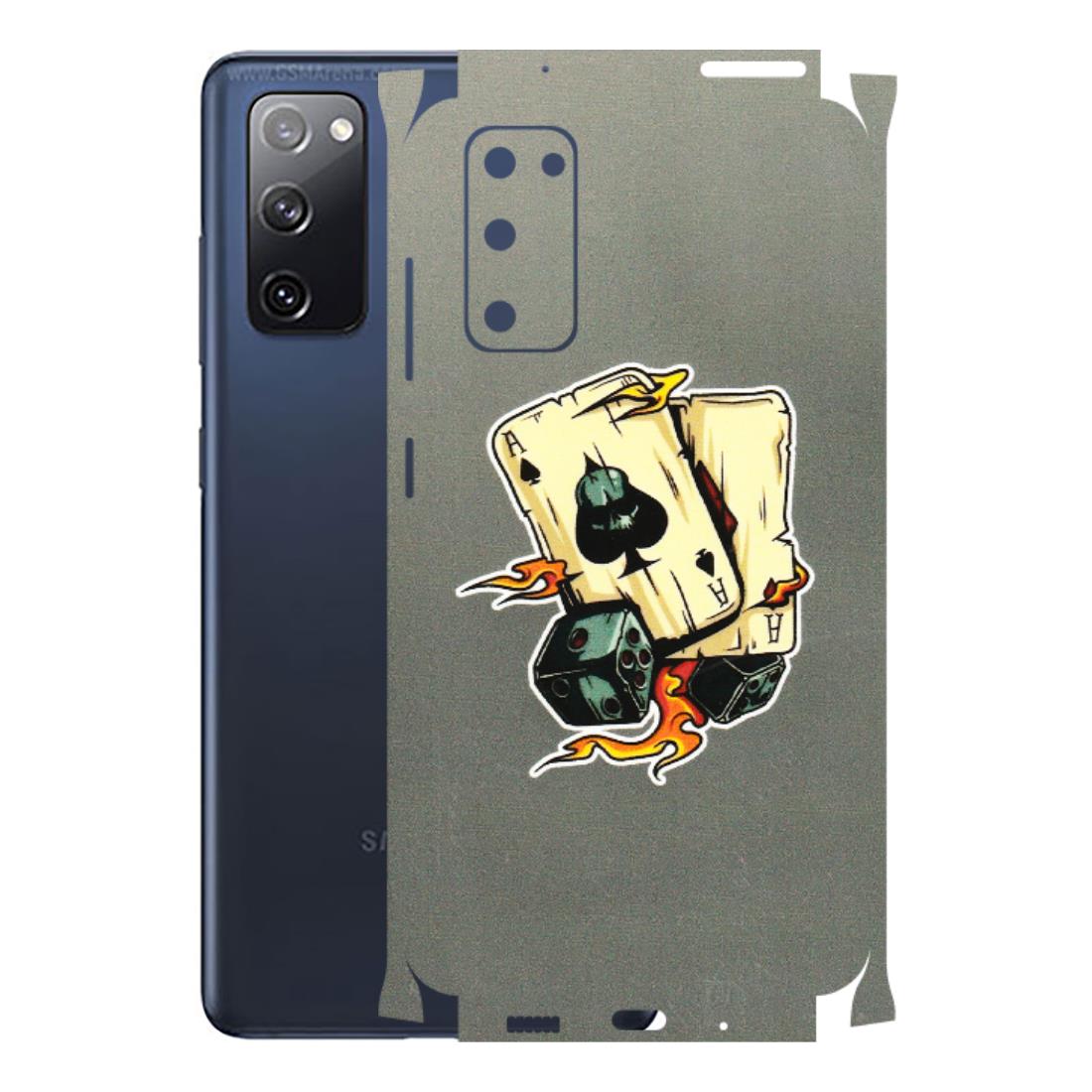 Samsung A/S Series Phone Skins (All Models) - Grey Cards Of Ace - 3D Embossed Finish (L-77) Samsung Galaxy S20 FE