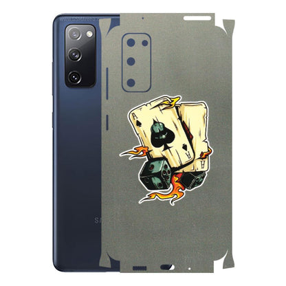 Samsung A/S Series Phone Skins (All Models) - Grey Cards Of Ace - 3D Embossed Finish (L-77) Samsung Galaxy S20 FE