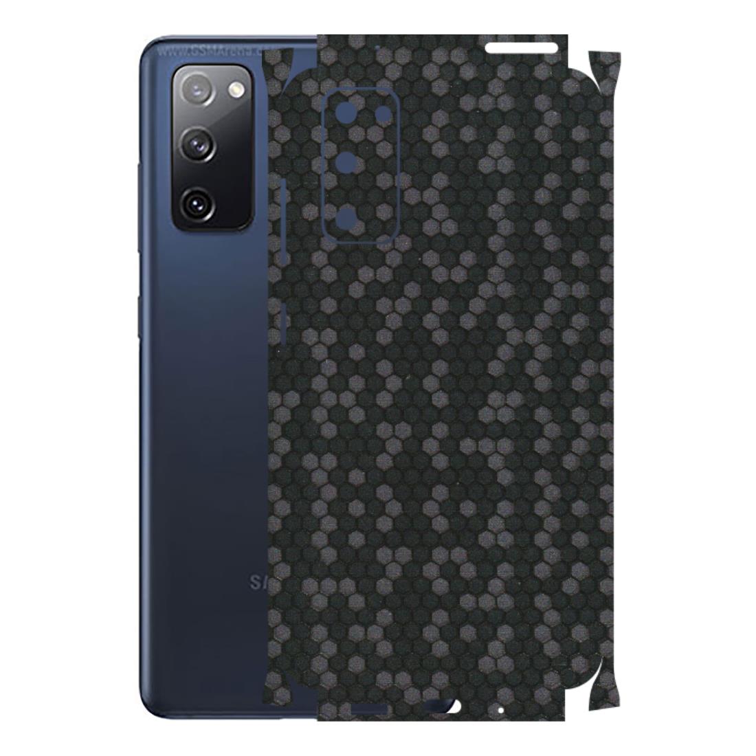 Samsung A/S Series Phone Skins (All Models) - Black Grey Honeycomb Sober - 3D Embossed Finish (L-85) Samsung Galaxy S20 FE