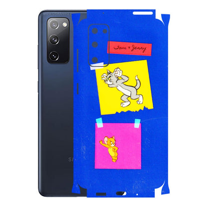 Samsung A/S Series Phone Skins (All Models) - Tom N Jerry Sticky Notes - 3D Embossed Finish (L-88) Samsung Galaxy S20 FE