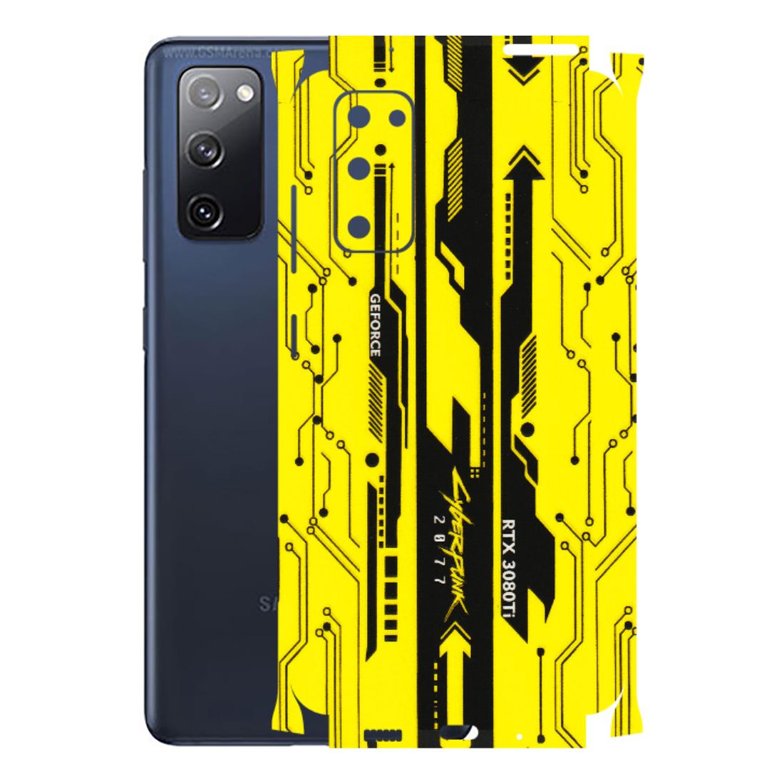 Samsung A/S Series Phone Skins (All Models) - Yellow Cyberpunk - 3D Embossed Finish (L-93) Samsung Galaxy S20 FE