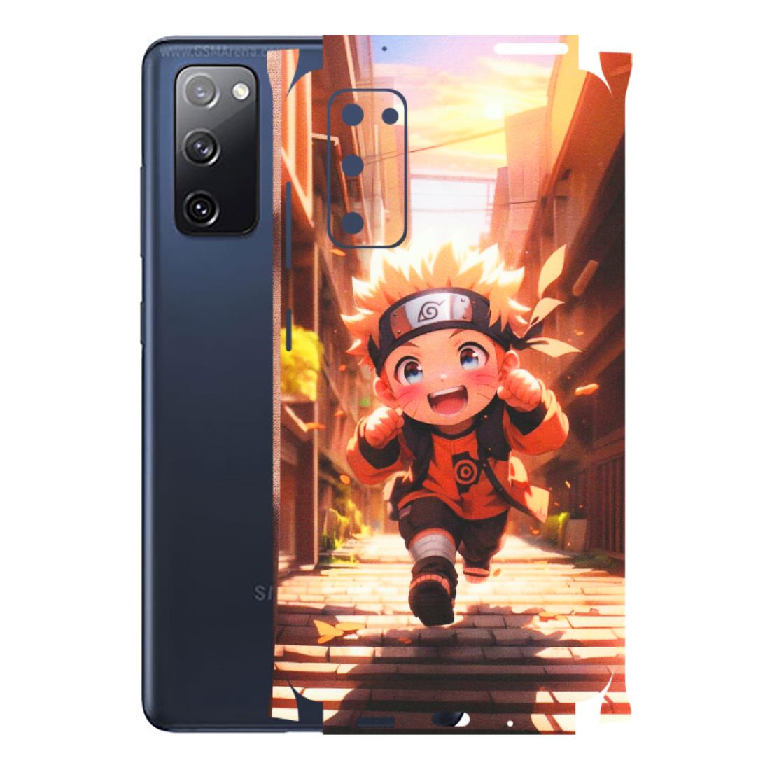 Samsung A/S Series Phone Skins (All Models) - Naruto Cute Toon Running - Matte Finish (M-04) Samsung Galaxy S20 FE