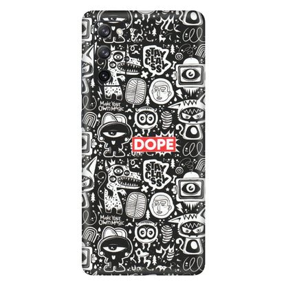 Samsung A/S Series Phone Skins (All Models) - Dope Stay Classy Black Doodles - Matte Finish (M-126) Samsung Galaxy S20 FE