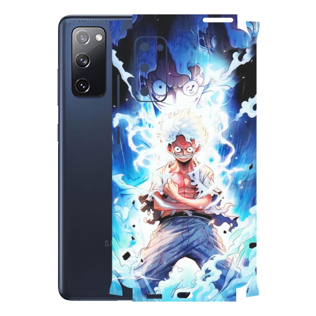 Samsung A/S Series Phone Skins (All Models) - Blue Thunder Luffy Anime - Matte Finish (M-132) Samsung Galaxy S20 FE