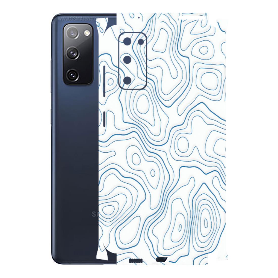 Samsung A/S Series Phone Skins (All Models) - Blue And White Swirls - Matte Finish (M-139) Samsung Galaxy S20 FE