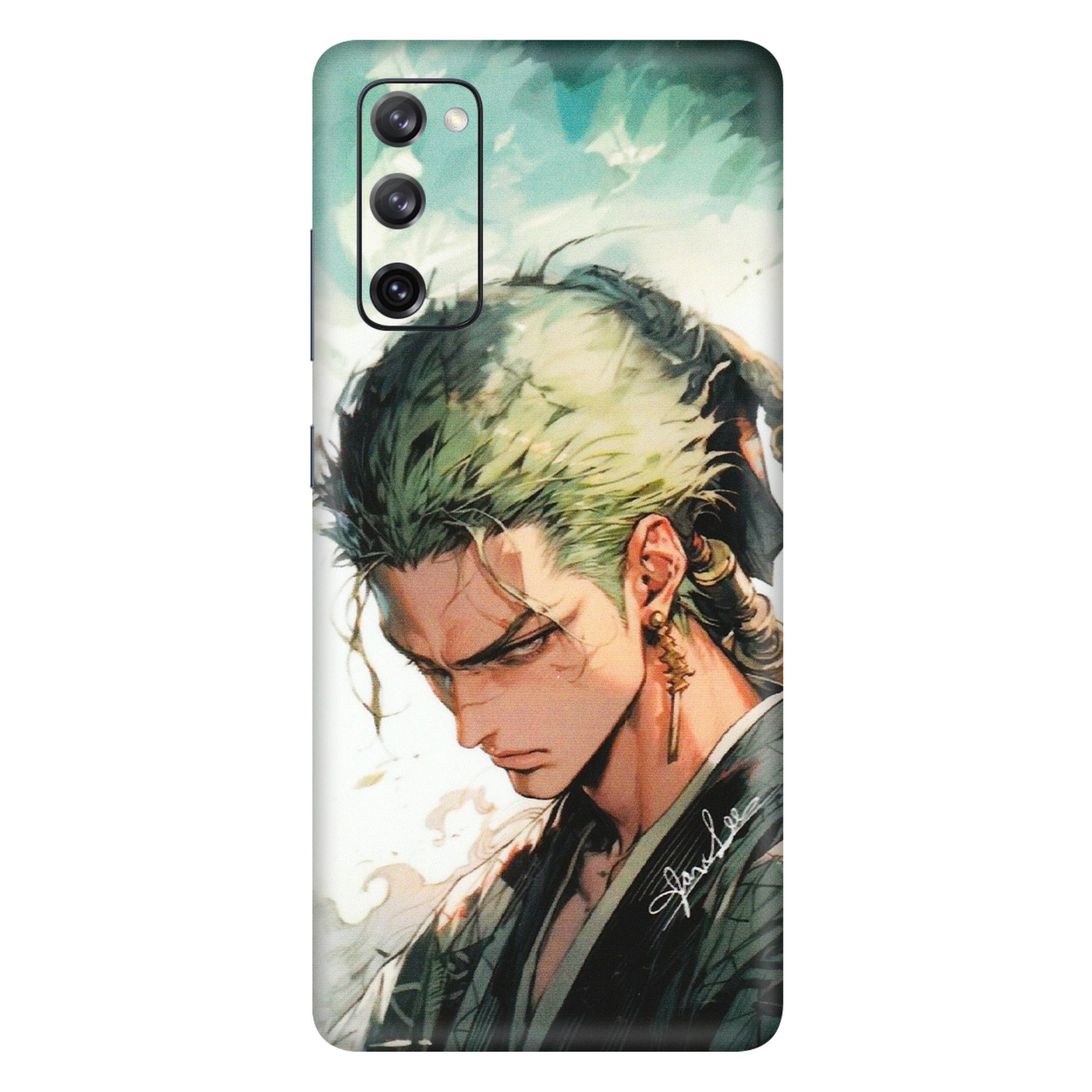 Samsung A/S Series Phone Skins (All Models) - New Roronoa Zoro One Picece Anime - Matte Finish (M-140) Samsung Galaxy S20 FE