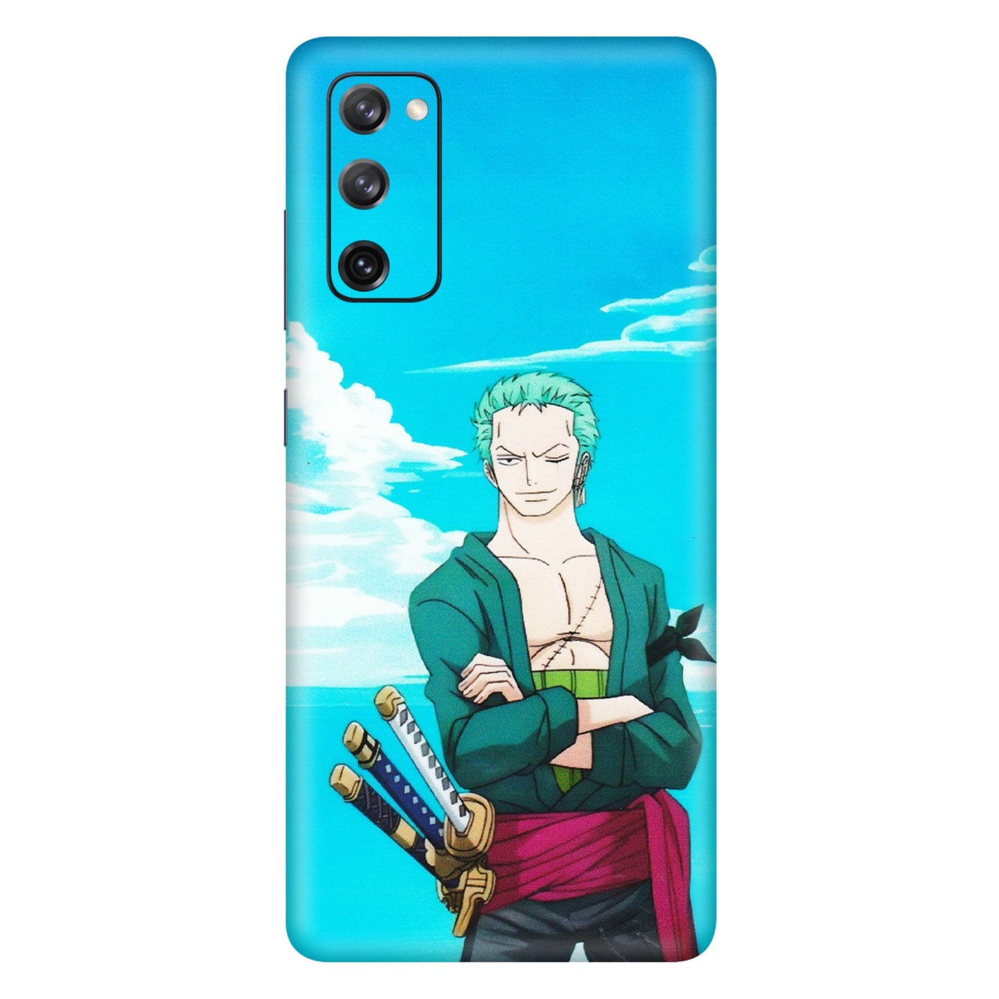Samsung A/S Series Phone Skins (All Models) - Cool Swordman Zoro Anime - Matte Finish (M-143) Samsung Galaxy S20 FE