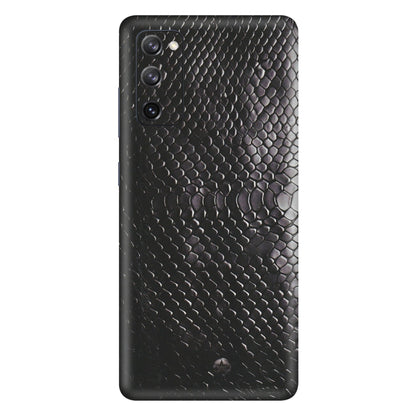 Samsung A/S Series Phone Skins (All Models) - Black Snack Leather - Matte Finish (M-147) Samsung Galaxy S20 FE