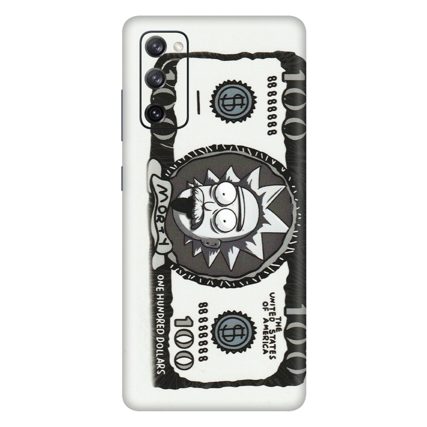 Samsung A/S Series Phone Skins (All Models) - Rick And Morty Hundred Dollar Anime - Matte Finish (M-161) Samsung Galaxy S20 FE