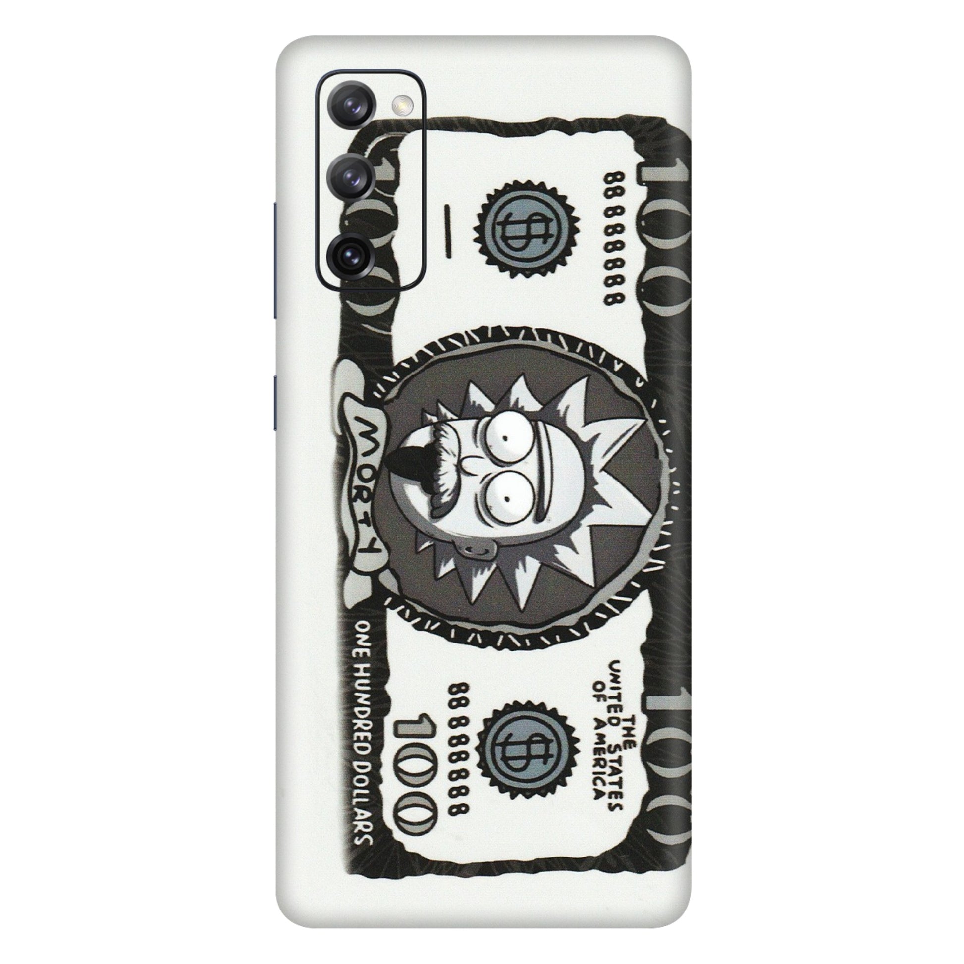 Samsung A/S Series Phone Skins (All Models) - Rick And Morty Hundred Dollar Anime - Matte Finish (M-161) Samsung Galaxy S20 FE