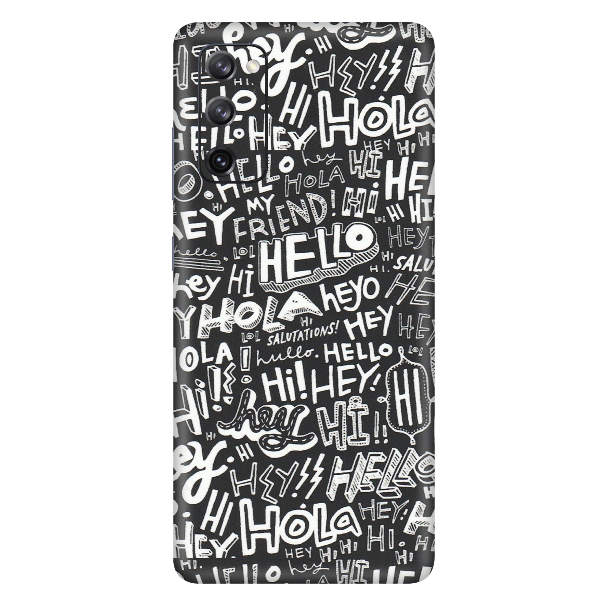 Samsung A/S Series Phone Skins (All Models) - Hi Hello Doodles - Matte Finish (M-25) Samsung Galaxy S20 FE