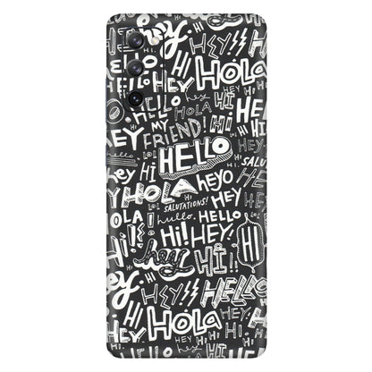 Samsung A/S Series Phone Skins (All Models) - Hi Hello Doodles - Matte Finish (M-25) Samsung Galaxy S20 FE