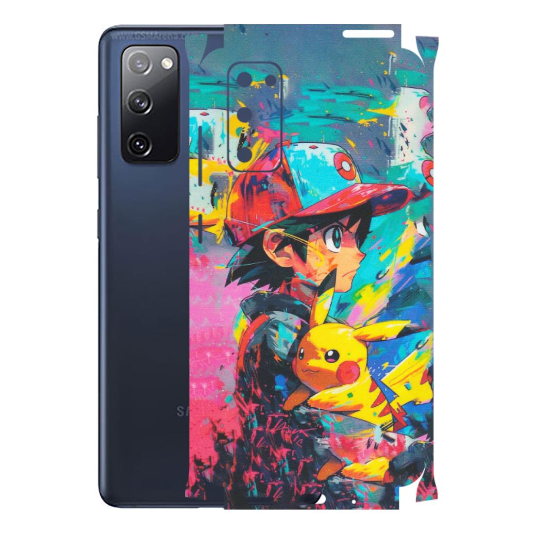 Samsung A/S Series Phone Skins (All Models) - Ash & Pikachu - Matte Finish (M-26) Samsung Galaxy S20 FE