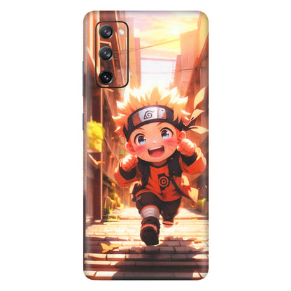Samsung A/S Series Phone Skins (All Models) - Naruto Cute Toon Running - Matte Finish (M-04) Samsung Galaxy S20 FE