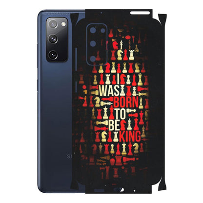 Samsung A/S Series Phone Skins (All Models) - Born To Be King - Matte Finish (M-73) Samsung Galaxy S20 FE