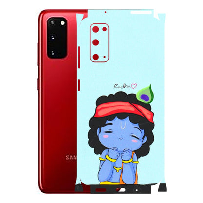 Samsung A/S Series Phone Skins (All Models) - Radhe Radhe Cute Toon - 3D Embossed Finish (L-05) Samsung Galaxy S20