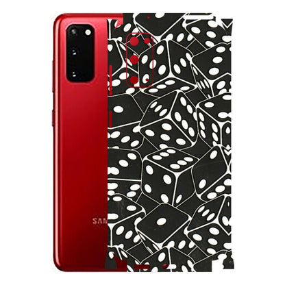 Samsung A/S Series Phone Skins (All Models) - Big Black Dices - 3D Embossed Finish (L-106) Samsung Galaxy S20