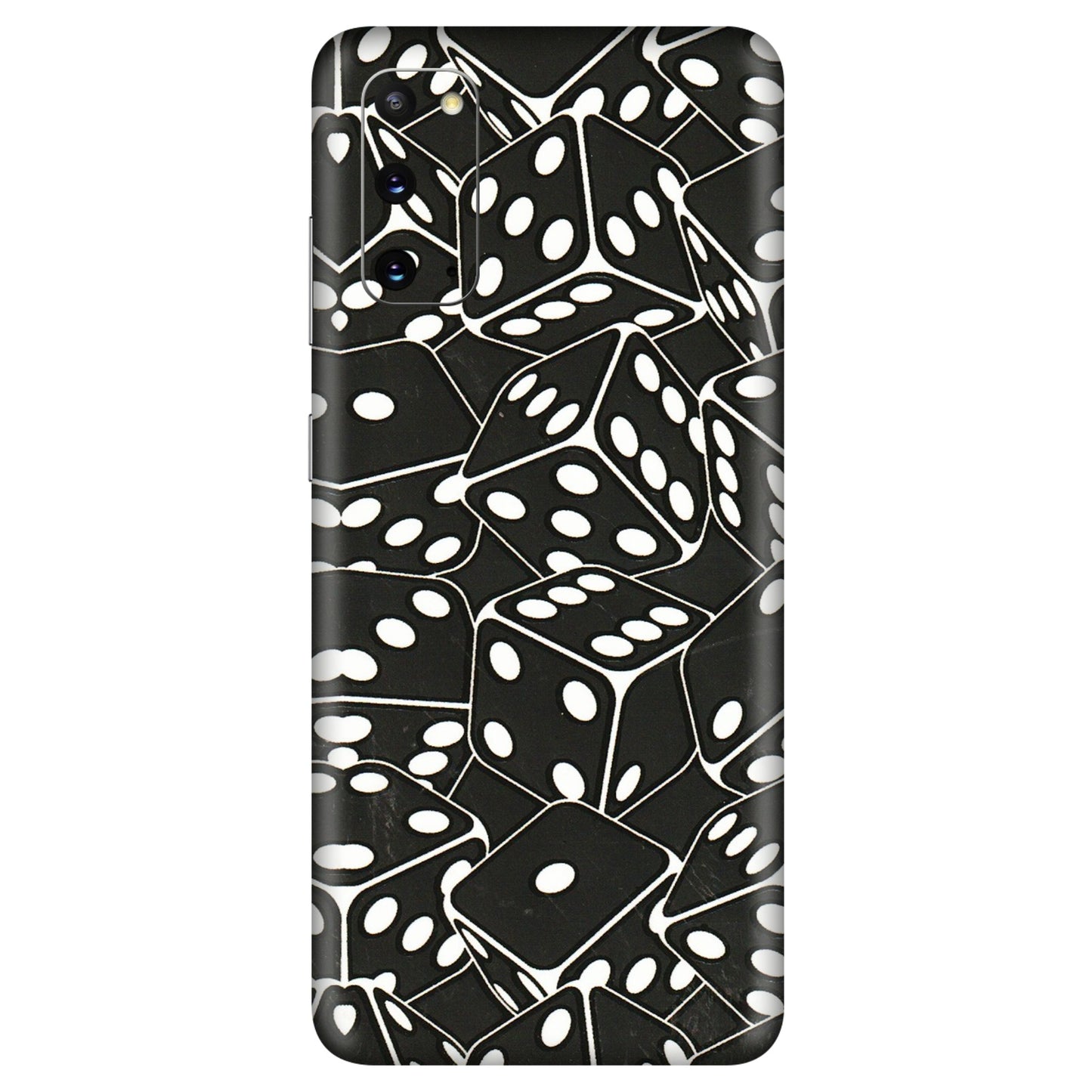 Samsung A/S Series Phone Skins (All Models) - Big Black Dices - 3D Embossed Finish (L-106) Samsung Galaxy S20