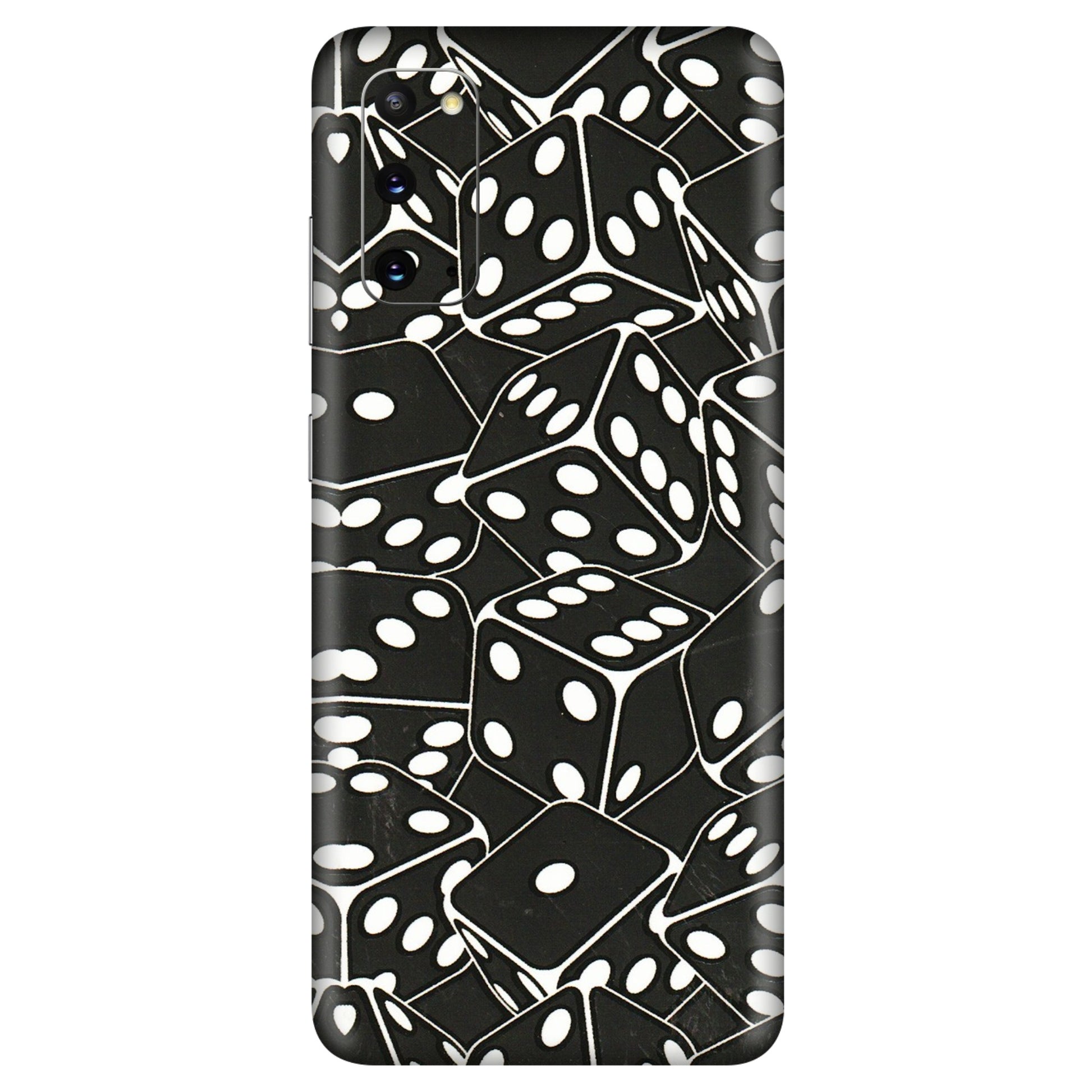 Samsung A/S Series Phone Skins (All Models) - Big Black Dices - 3D Embossed Finish (L-106) Samsung Galaxy S20