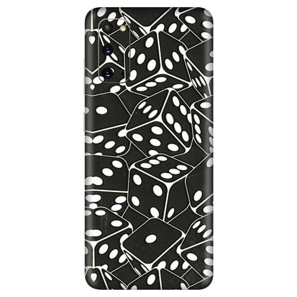 Samsung A/S Series Phone Skins (All Models) - Big Black Dices - 3D Embossed Finish (L-106) Samsung Galaxy S20