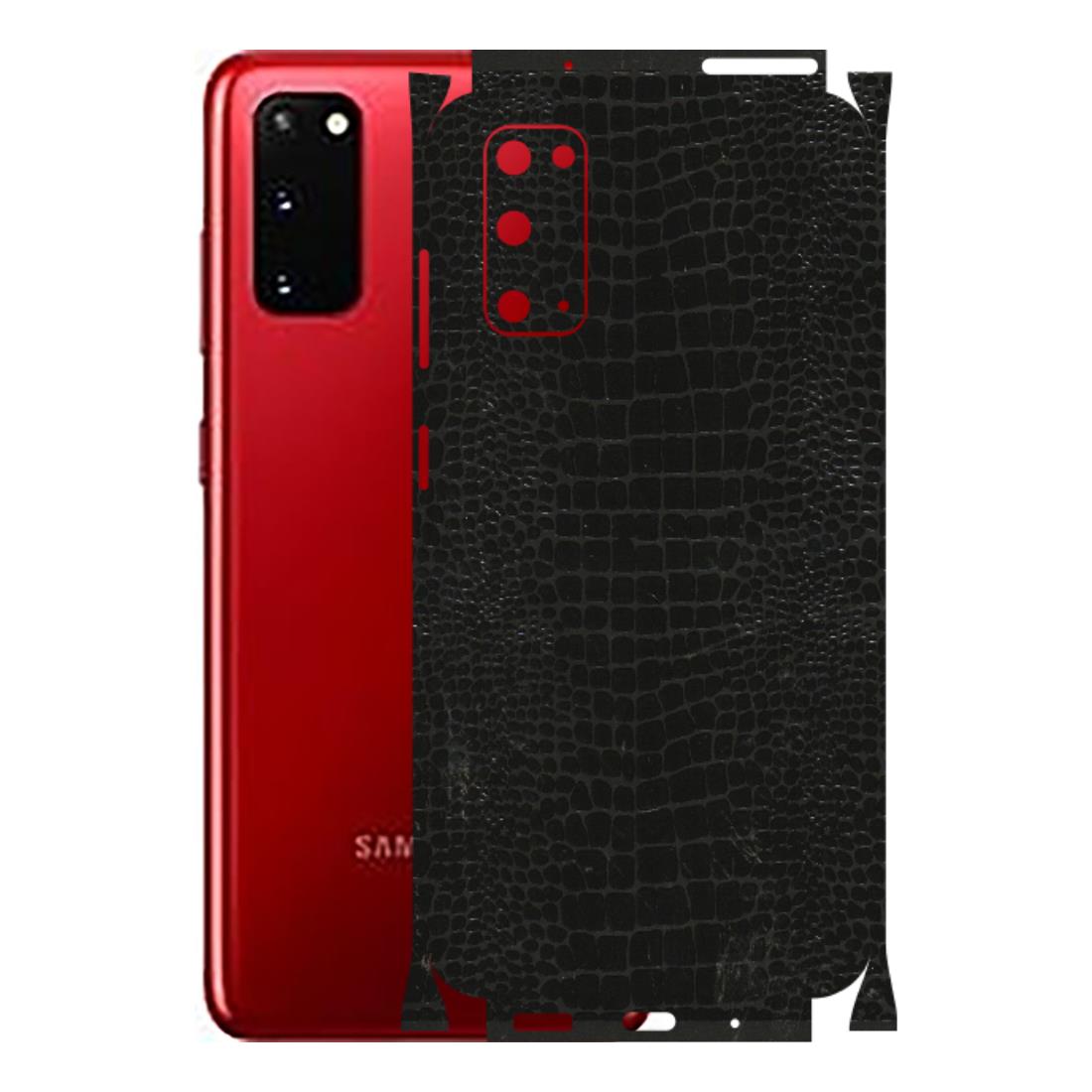 Samsung A/S Series Phone Skins (All Models) - Snake Leather Black - 3D Embossed Finish (L-107) Samsung Galaxy S20