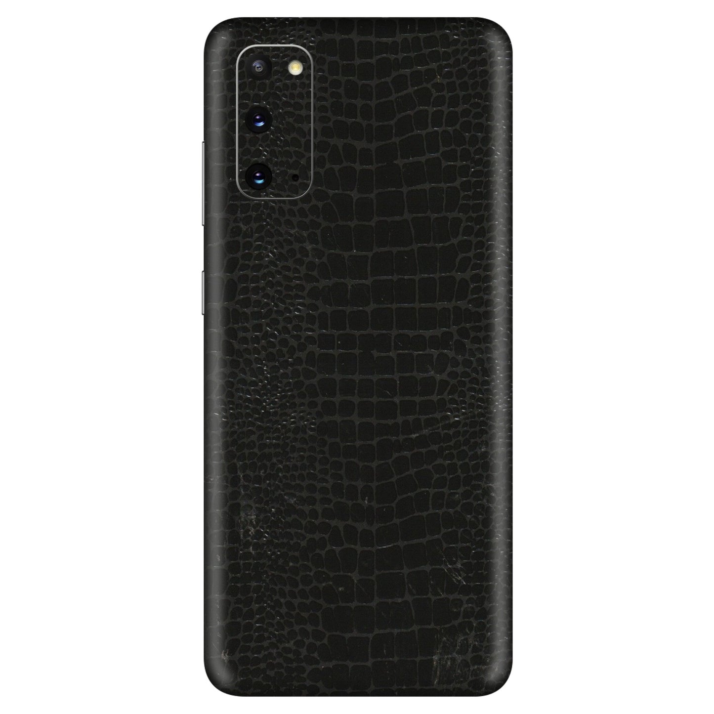 Samsung A/S Series Phone Skins (All Models) - Snake Leather Black - 3D Embossed Finish (L-107) Samsung Galaxy S20
