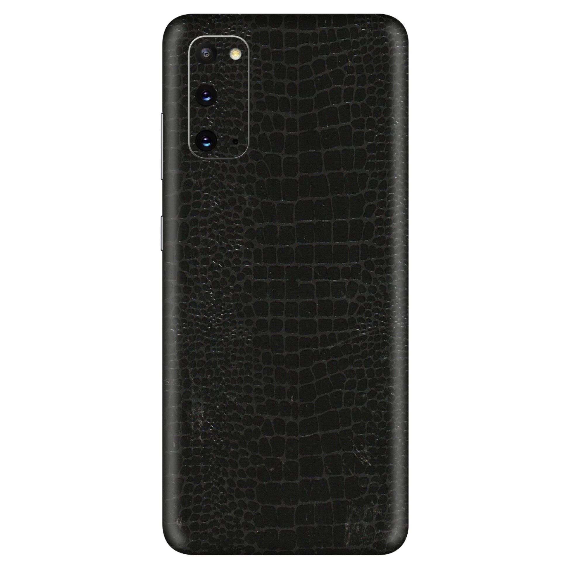 Samsung A/S Series Phone Skins (All Models) - Snake Leather Black - 3D Embossed Finish (L-107) Samsung Galaxy S20