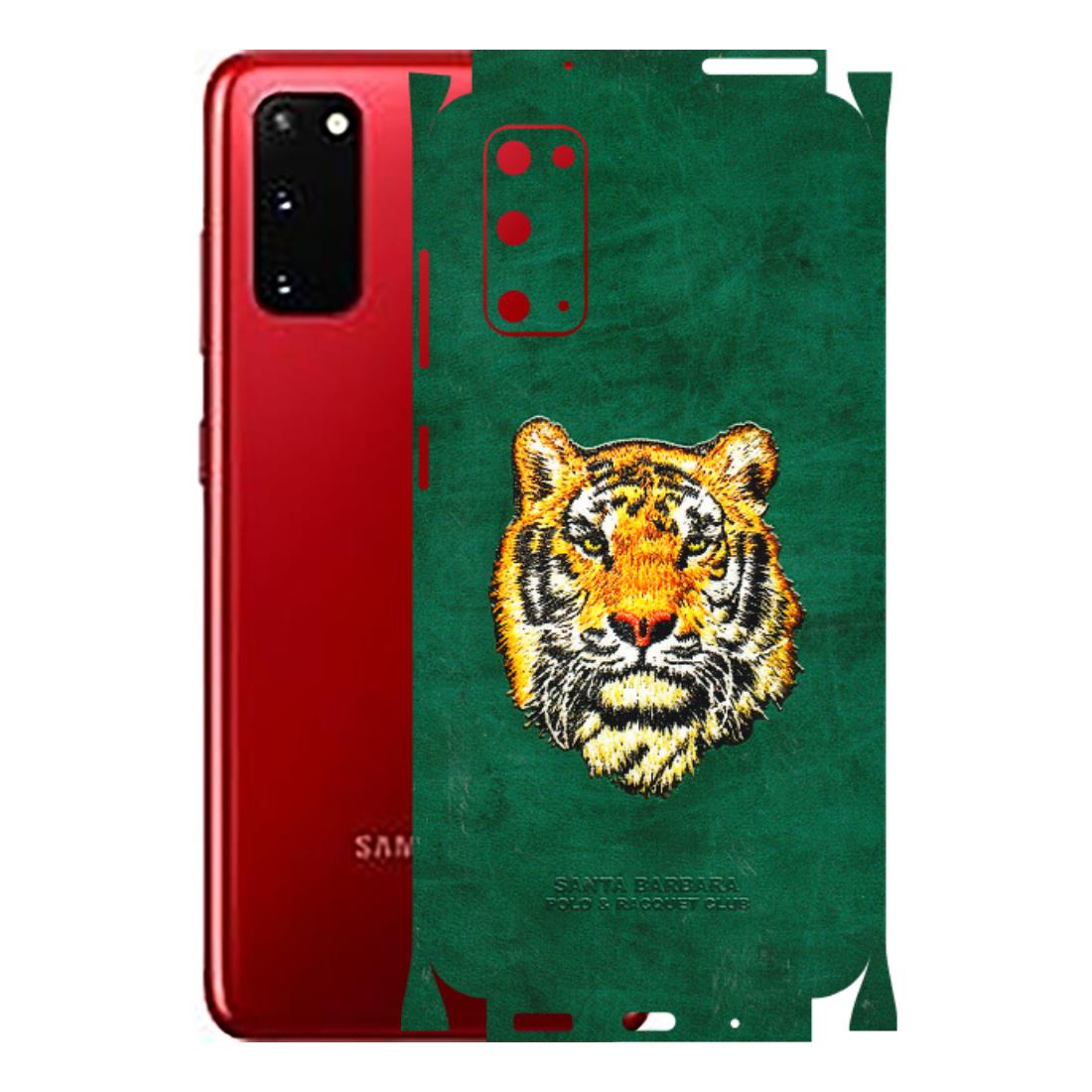Samsung A/S Series Phone Skins (All Models) - Leather Feel Tiger - 3D Embossed Finish (L-111) Samsung Galaxy S20