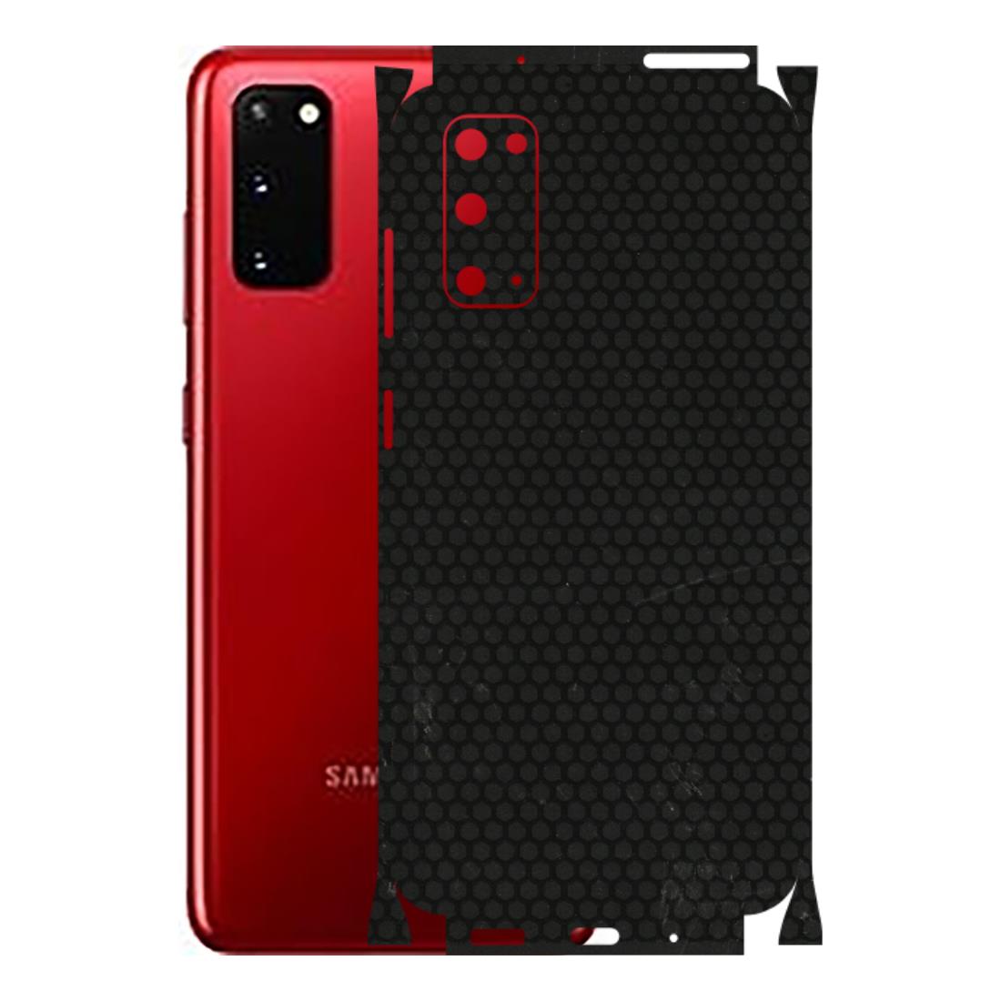 Samsung A/S Series Phone Skins (All Models) - Black honeycomb - 3D Embossed Finish (L-114) Samsung Galaxy S20